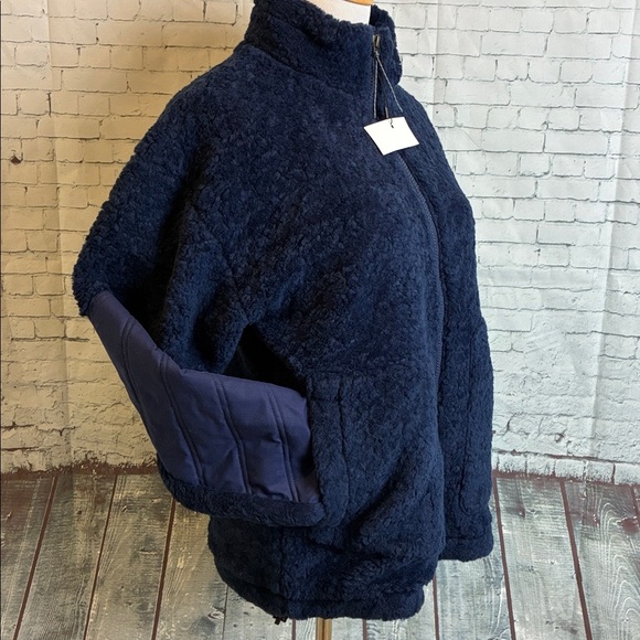 Alps & Meters NWT Full-zip Sherpa Fleece Women’s M Navy Blue Winter Gorpcore